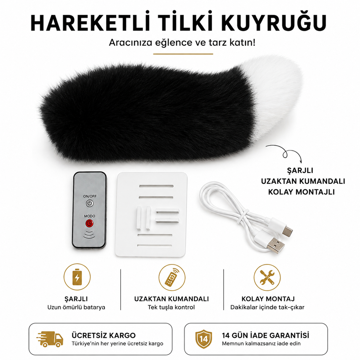RexMoto™ Hareketli Tilki Kuyruğu