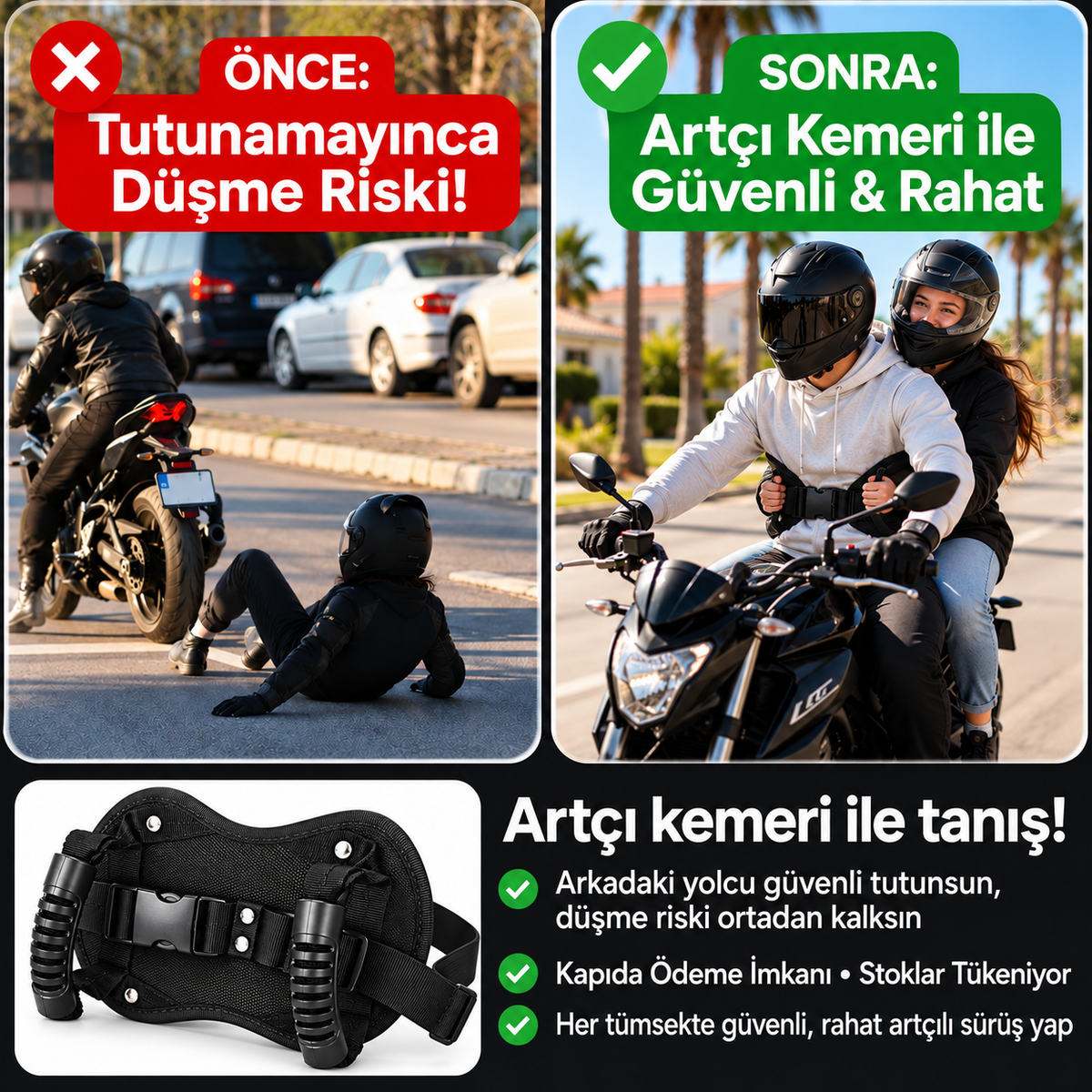 RexMoto™ Artçı Emniyet Kemeri